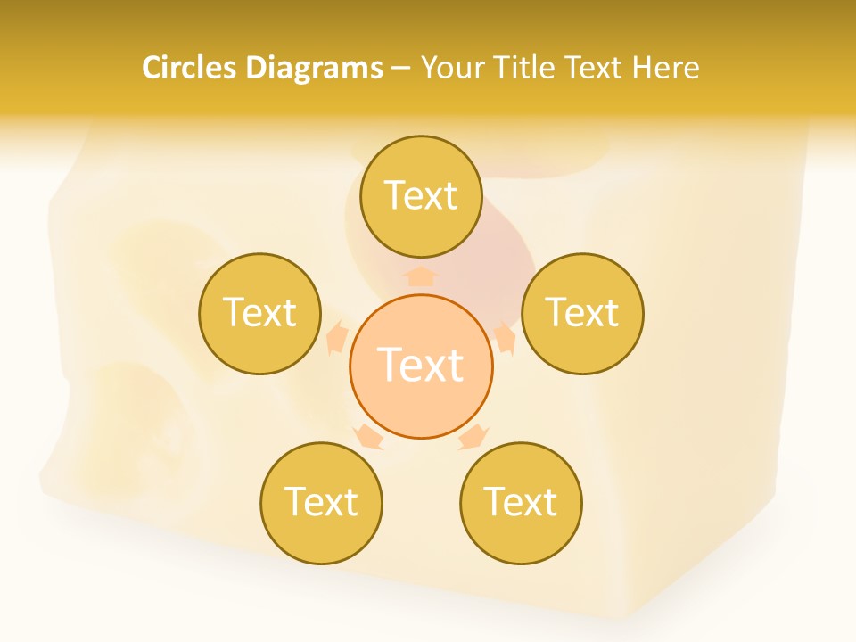 White Cheese Isolated PowerPoint Template