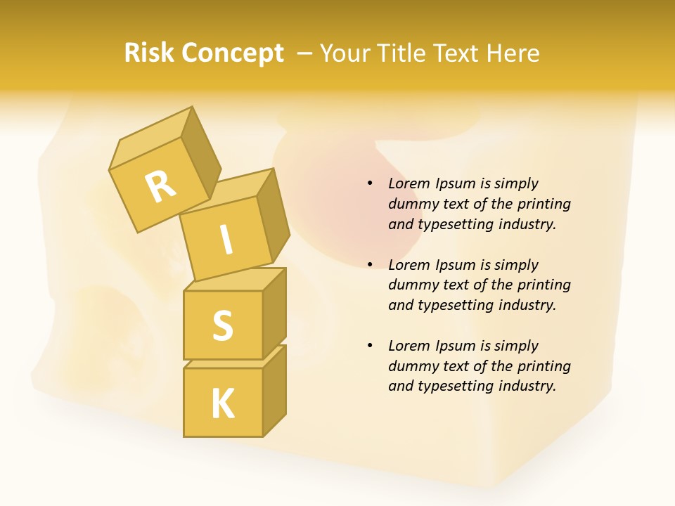 White Cheese Isolated PowerPoint Template