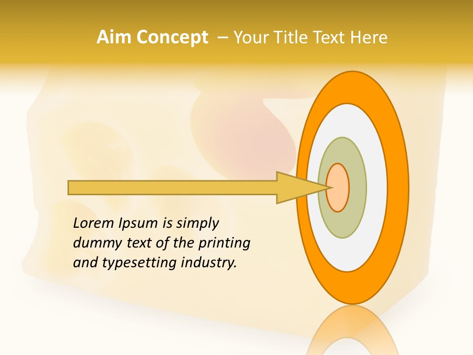 White Cheese Isolated PowerPoint Template