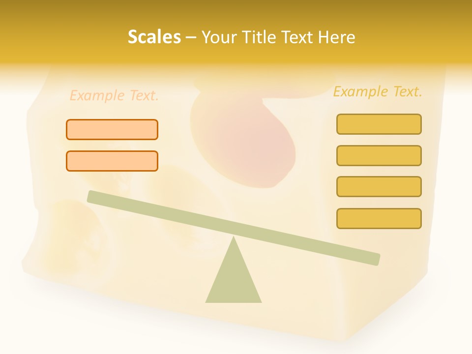 White Cheese Isolated PowerPoint Template