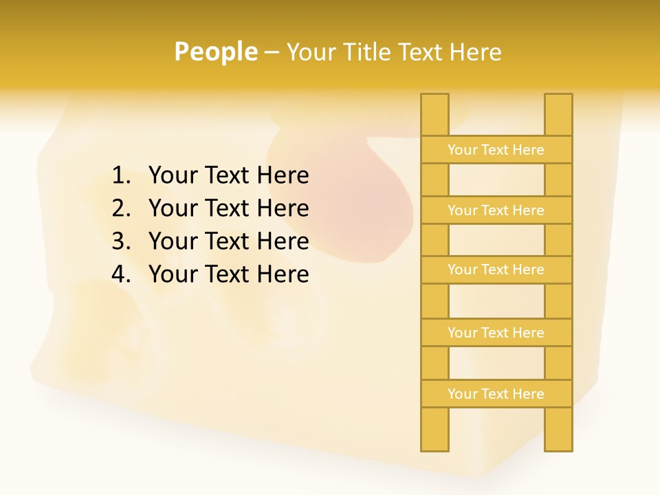 White Cheese Isolated PowerPoint Template