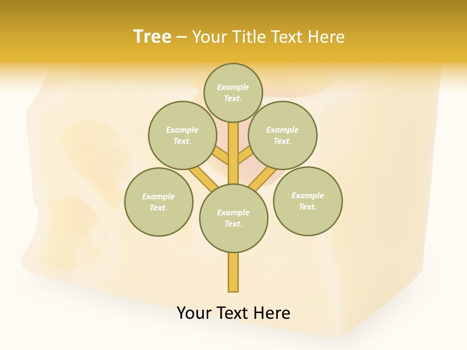 White Cheese Isolated PowerPoint Template
