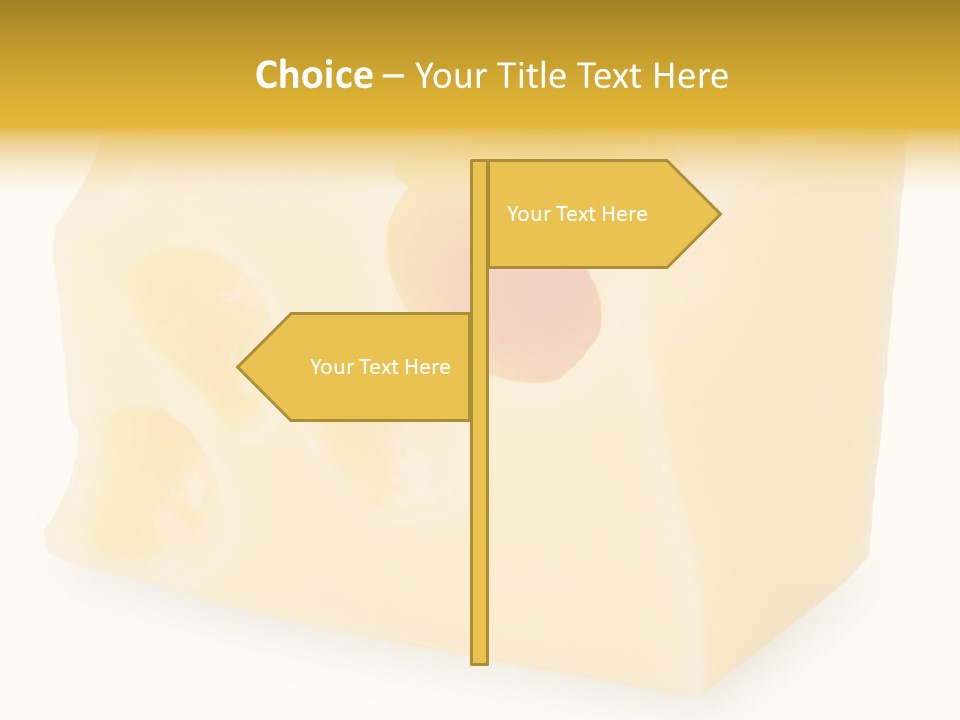 White Cheese Isolated PowerPoint Template