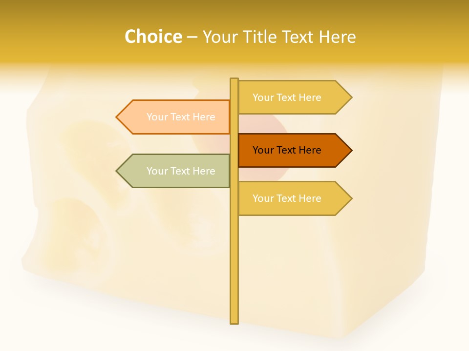 White Cheese Isolated PowerPoint Template