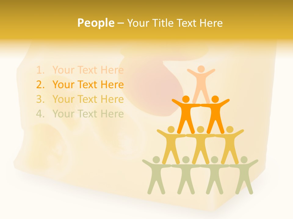 White Cheese Isolated PowerPoint Template