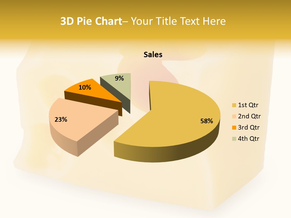 White Cheese Isolated PowerPoint Template