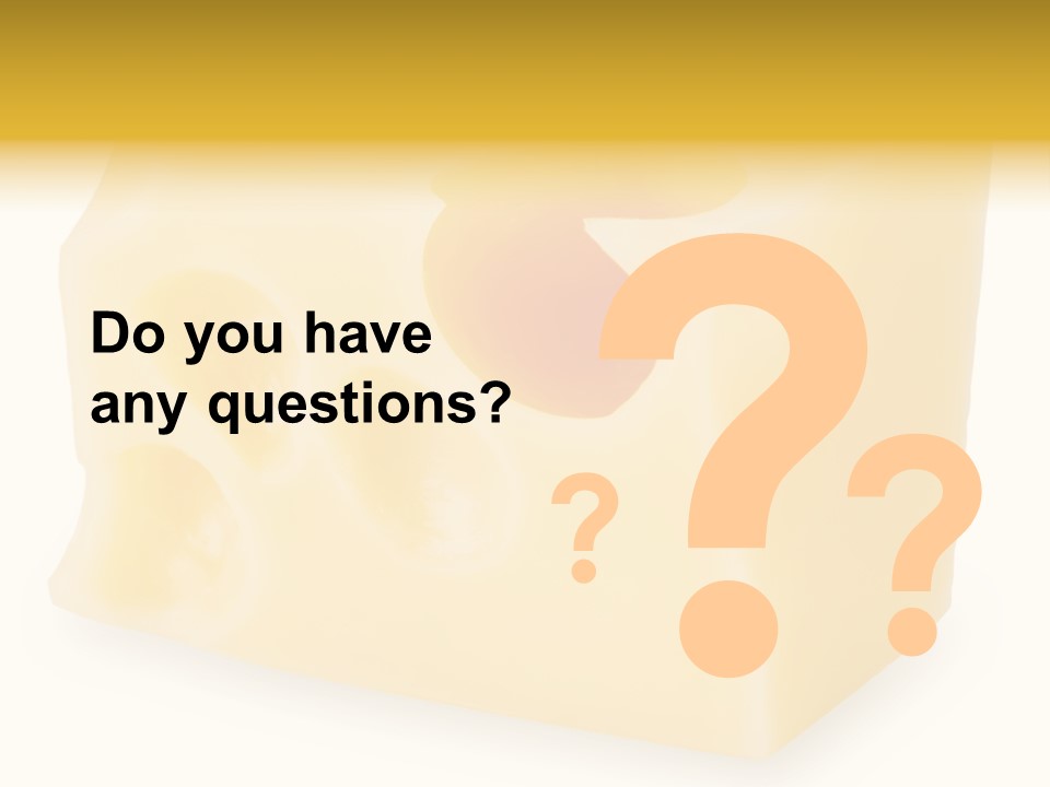 White Cheese Isolated PowerPoint Template