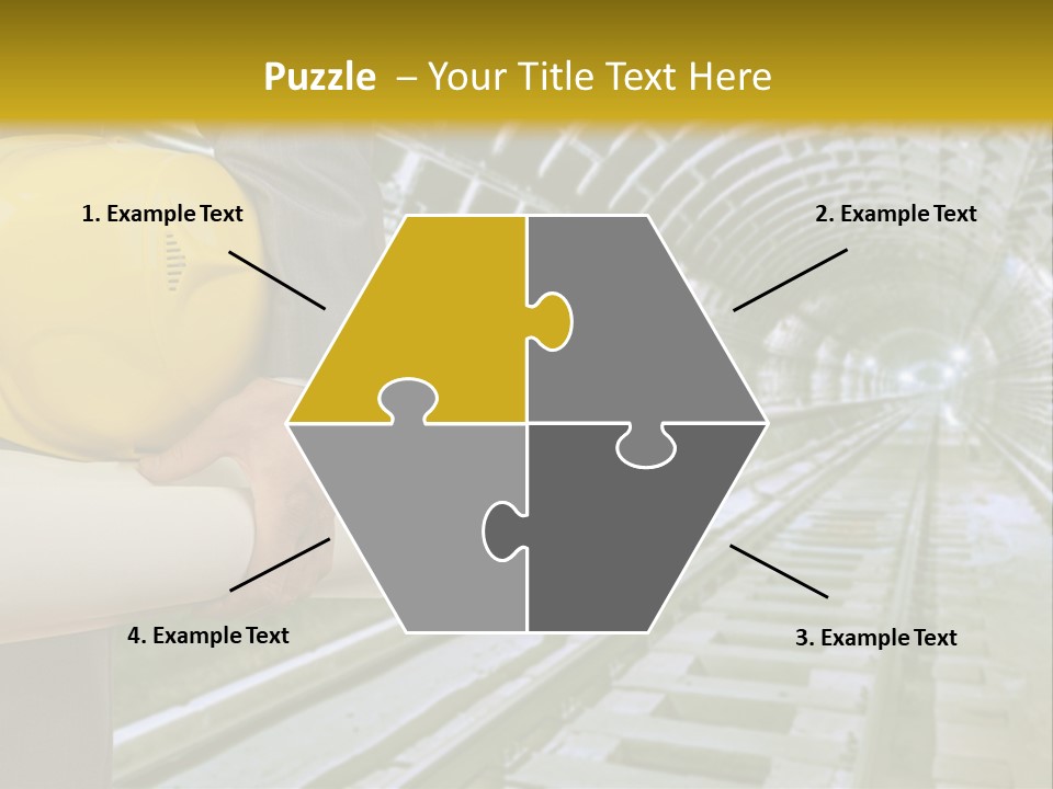 Hand Businessman Hardhat PowerPoint Template