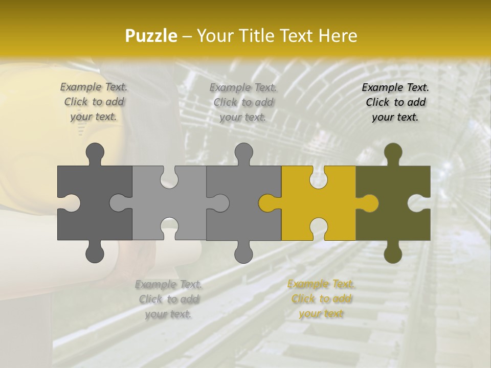 Hand Businessman Hardhat PowerPoint Template