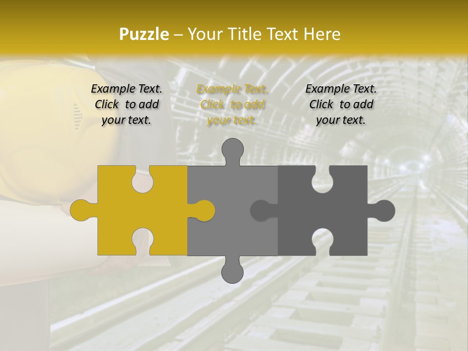 Hand Businessman Hardhat PowerPoint Template