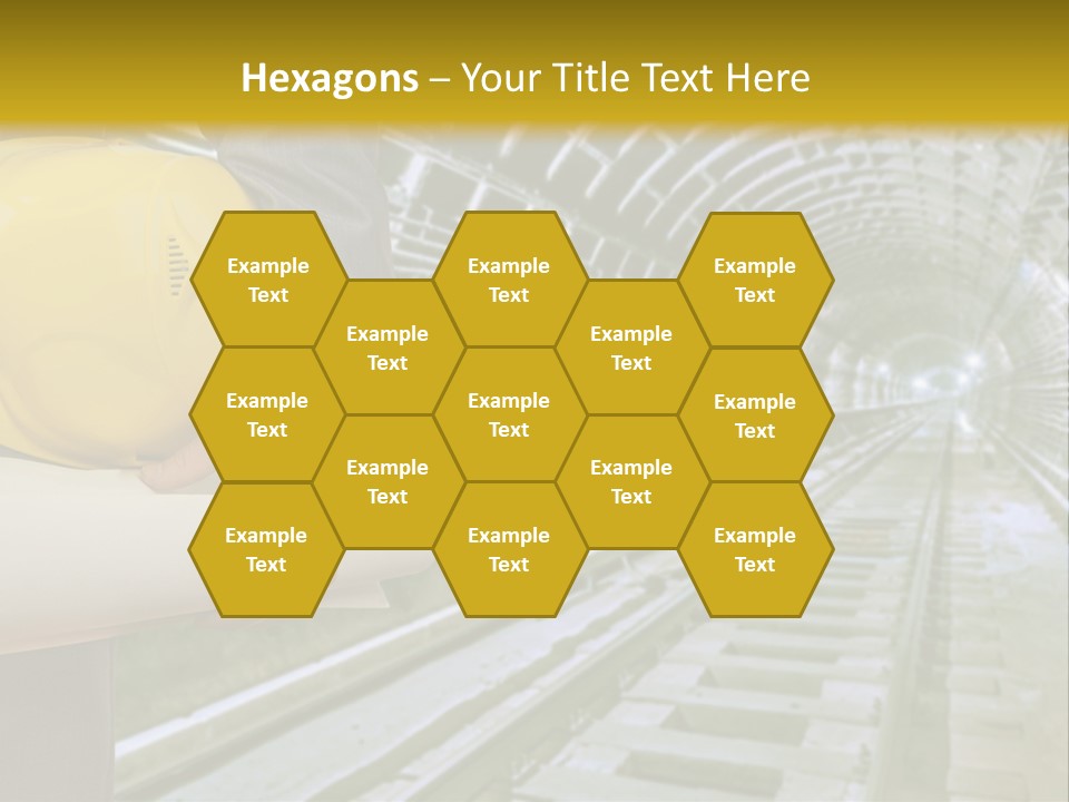 Hand Businessman Hardhat PowerPoint Template