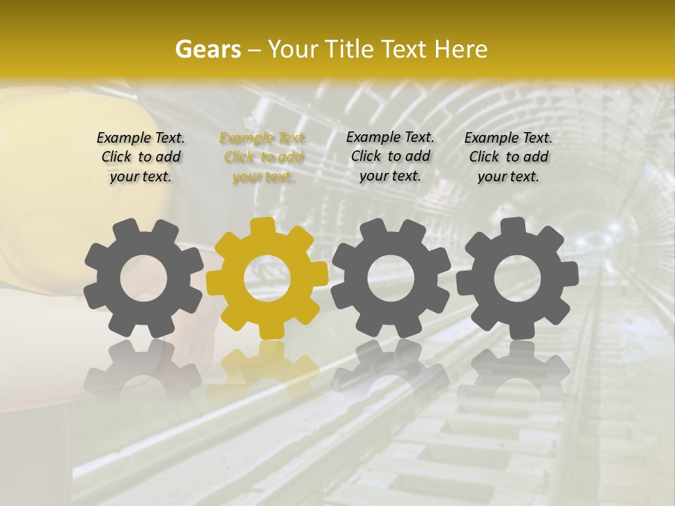 Hand Businessman Hardhat PowerPoint Template