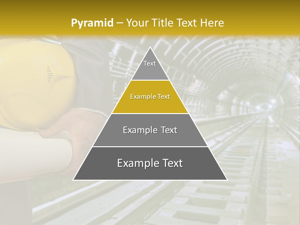 Hand Businessman Hardhat PowerPoint Template