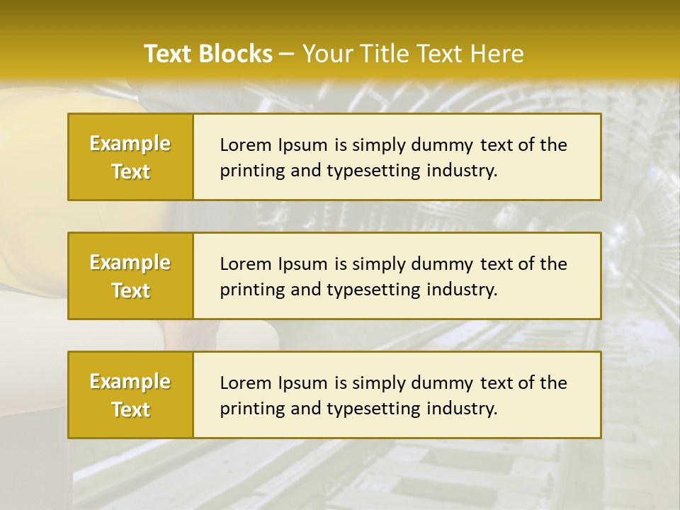Hand Businessman Hardhat PowerPoint Template
