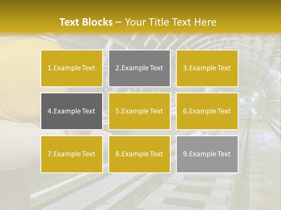 Hand Businessman Hardhat PowerPoint Template