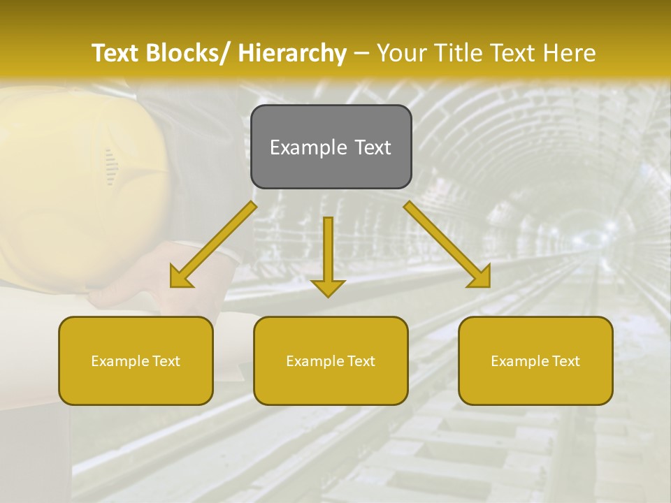 Hand Businessman Hardhat PowerPoint Template