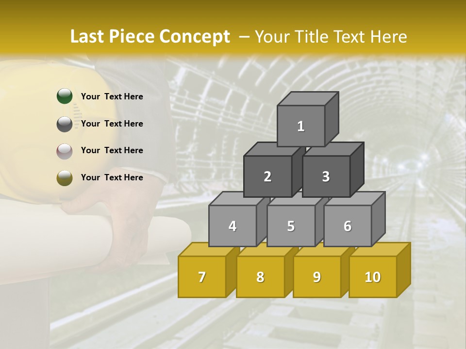 Hand Businessman Hardhat PowerPoint Template