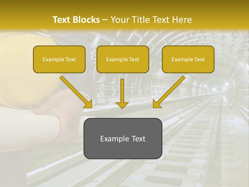 Hand Businessman Hardhat PowerPoint Template