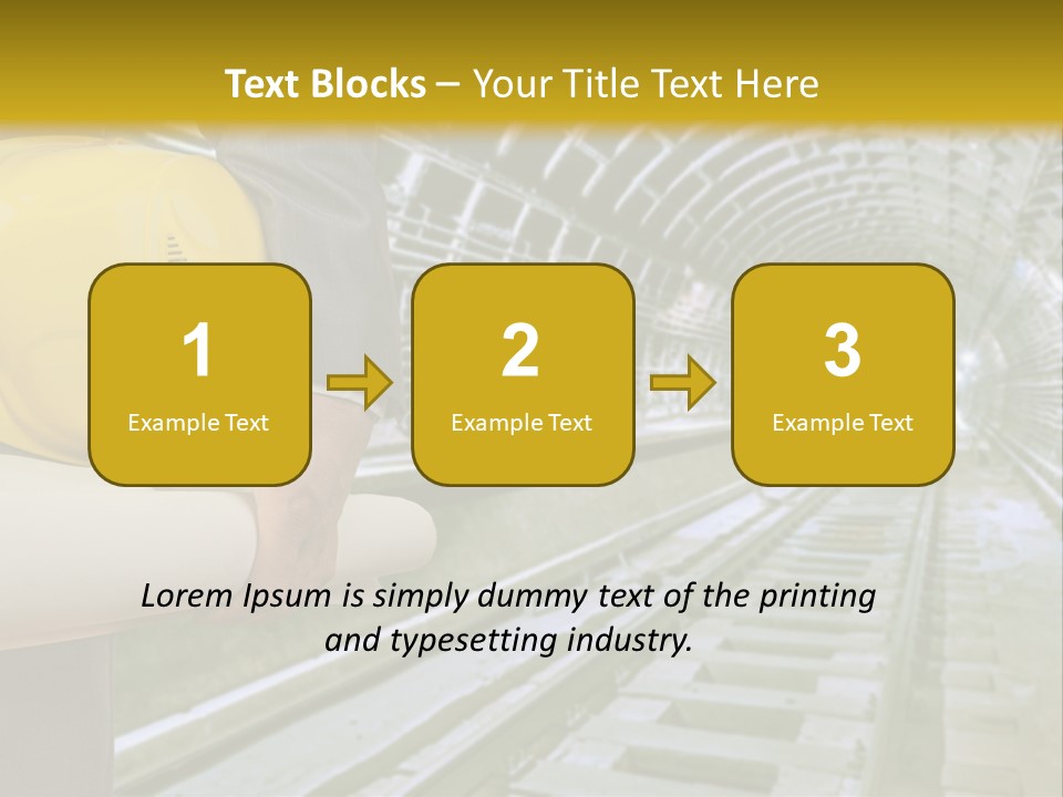 Hand Businessman Hardhat PowerPoint Template