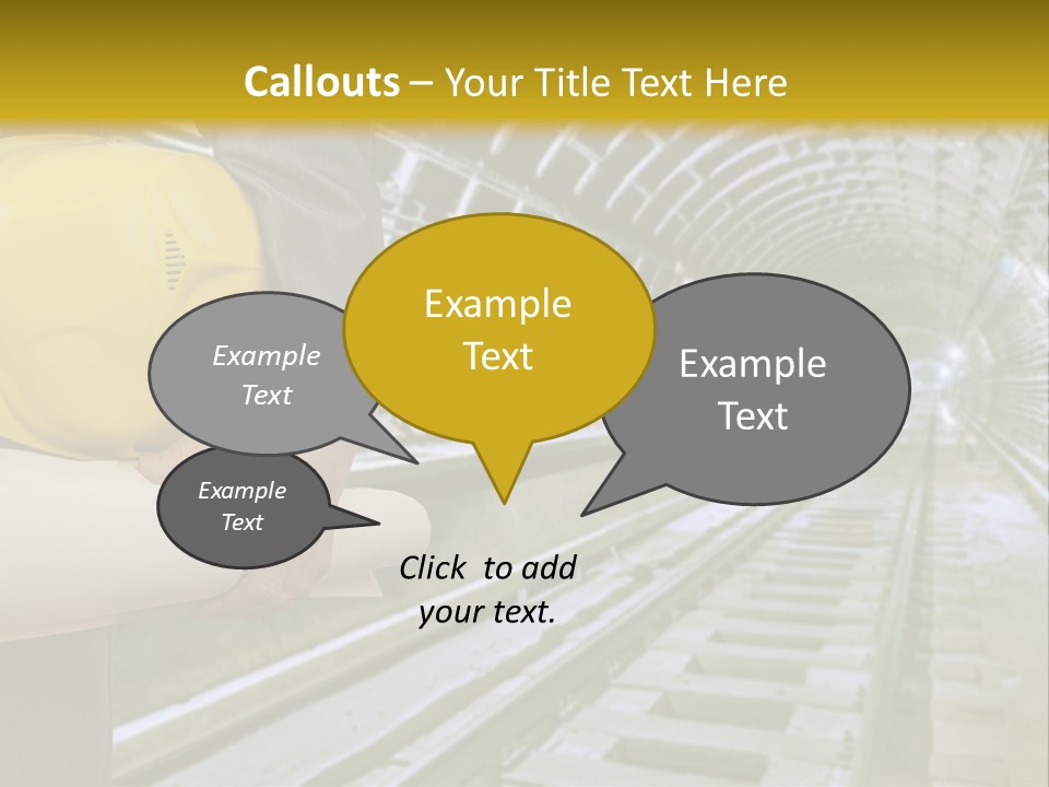 Hand Businessman Hardhat PowerPoint Template