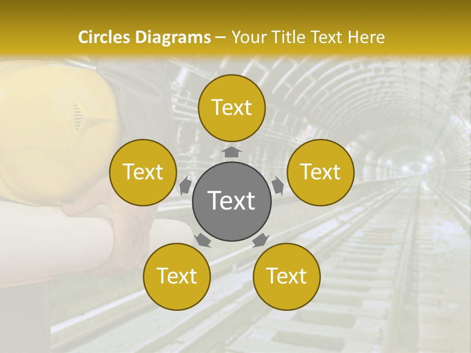 Hand Businessman Hardhat PowerPoint Template