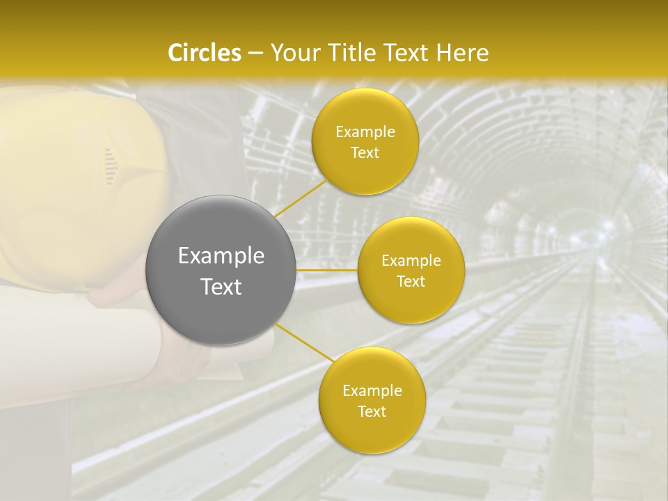 Hand Businessman Hardhat PowerPoint Template