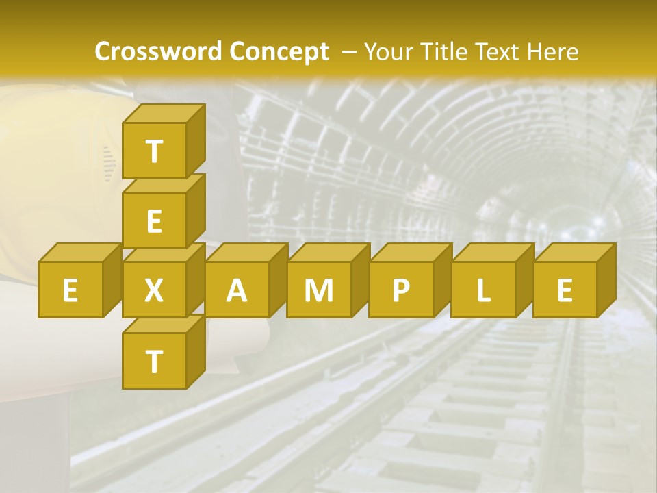 Hand Businessman Hardhat PowerPoint Template