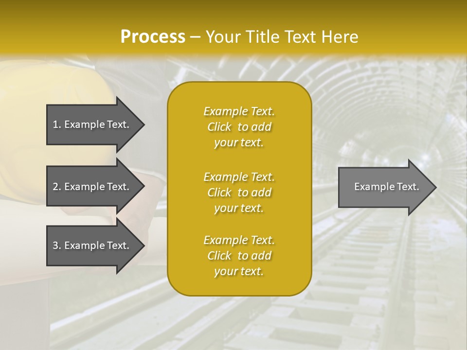 Hand Businessman Hardhat PowerPoint Template