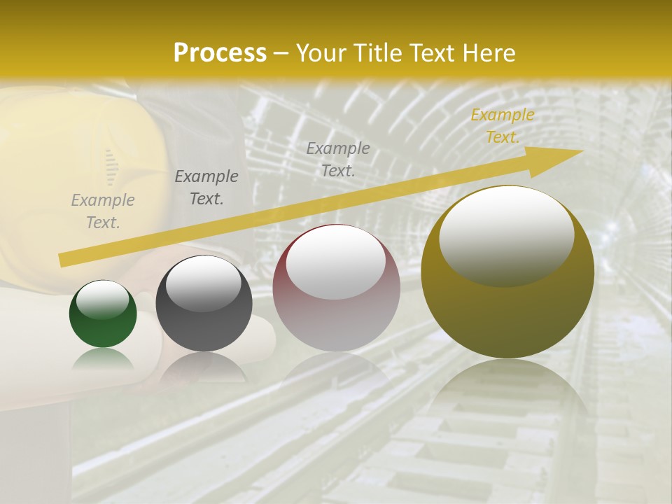 Hand Businessman Hardhat PowerPoint Template