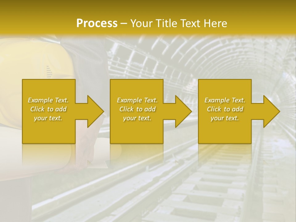 Hand Businessman Hardhat PowerPoint Template
