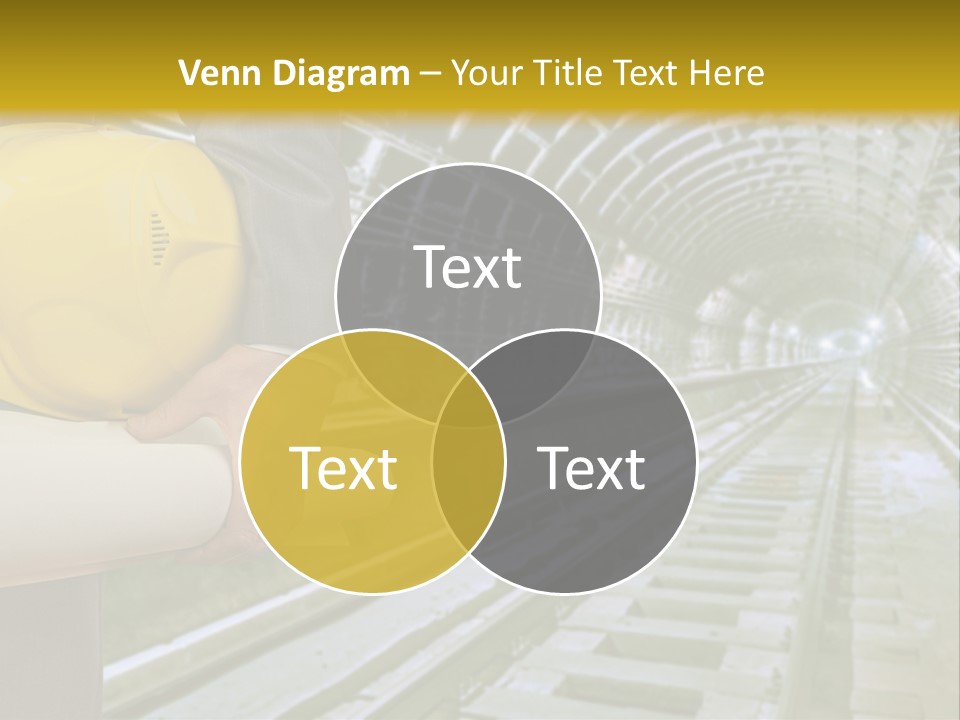 Hand Businessman Hardhat PowerPoint Template