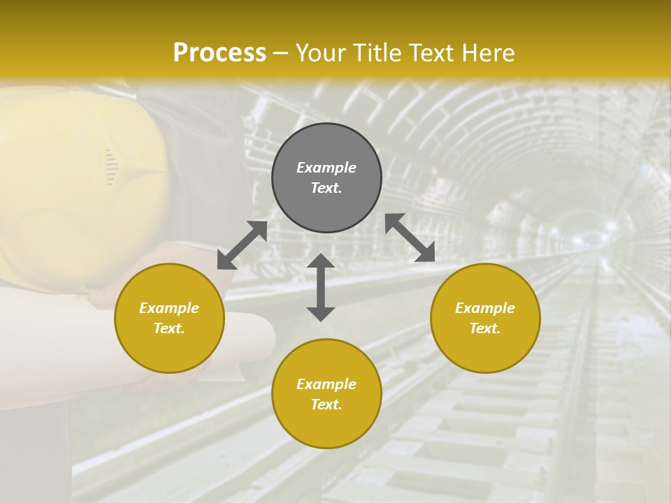 Hand Businessman Hardhat PowerPoint Template