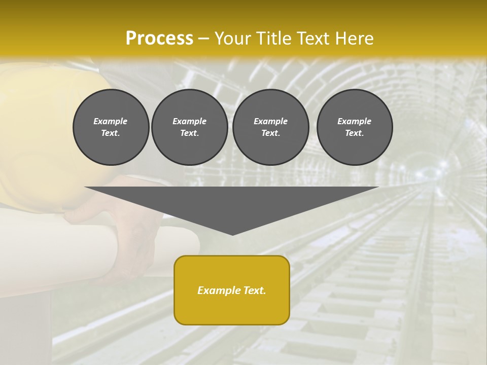 Hand Businessman Hardhat PowerPoint Template