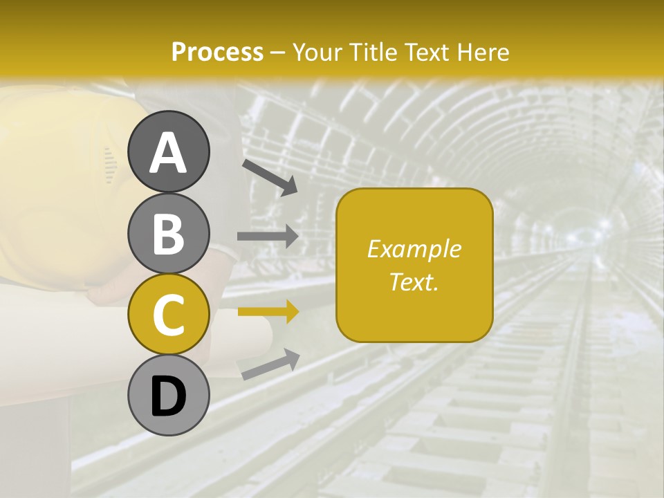 Hand Businessman Hardhat PowerPoint Template
