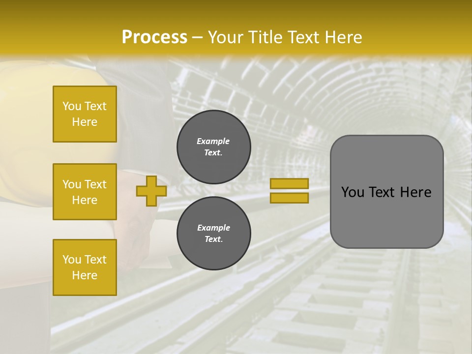 Hand Businessman Hardhat PowerPoint Template
