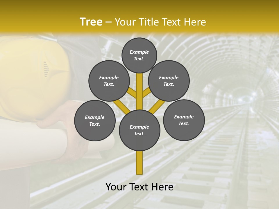 Hand Businessman Hardhat PowerPoint Template