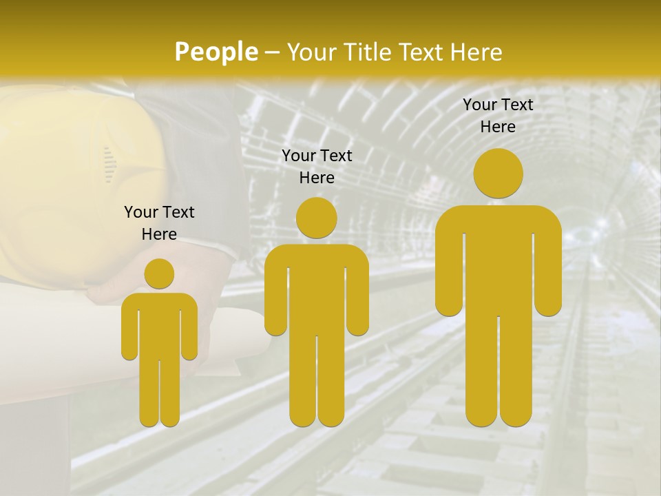 Hand Businessman Hardhat PowerPoint Template