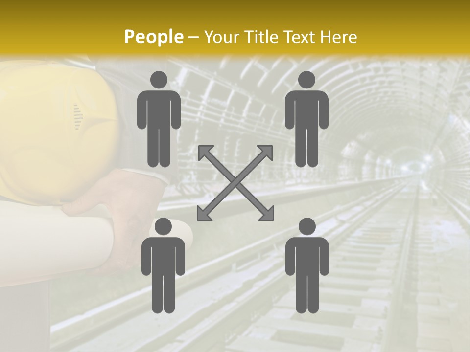 Hand Businessman Hardhat PowerPoint Template