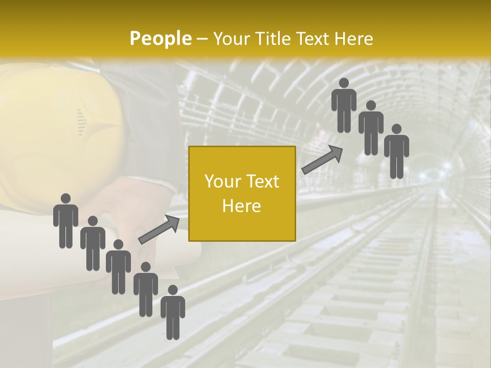 Hand Businessman Hardhat PowerPoint Template