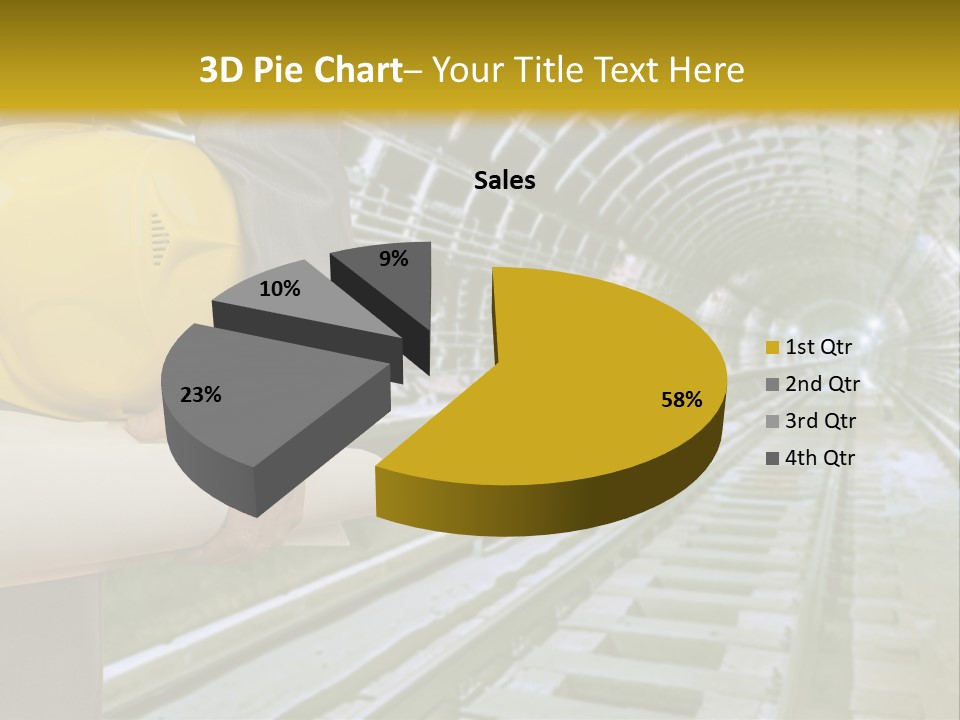 Hand Businessman Hardhat PowerPoint Template