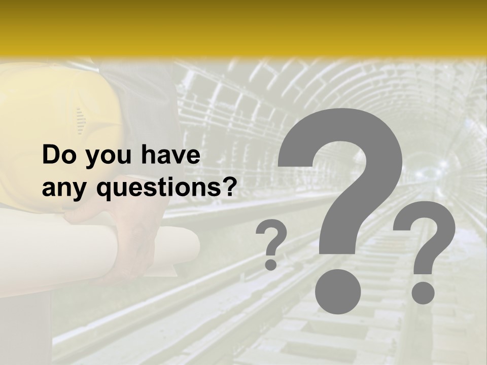 Hand Businessman Hardhat PowerPoint Template