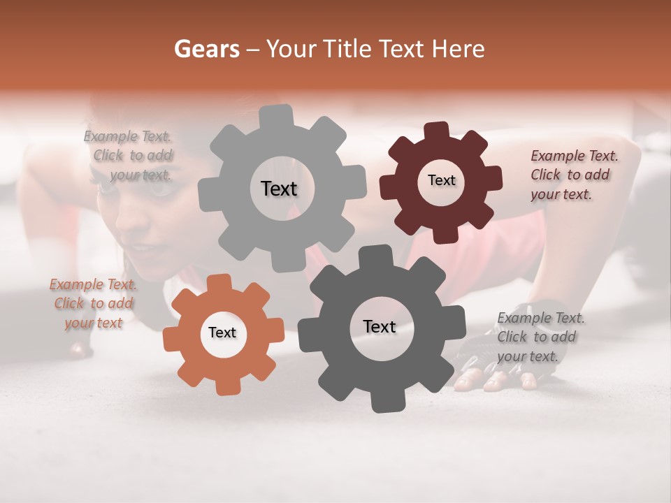 Brunette Sportswear Health PowerPoint Template