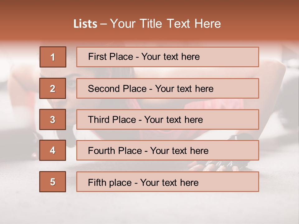 Brunette Sportswear Health PowerPoint Template