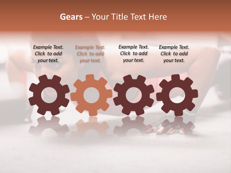 Brunette Sportswear Health PowerPoint Template