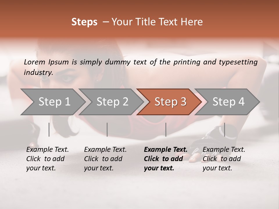 Brunette Sportswear Health PowerPoint Template