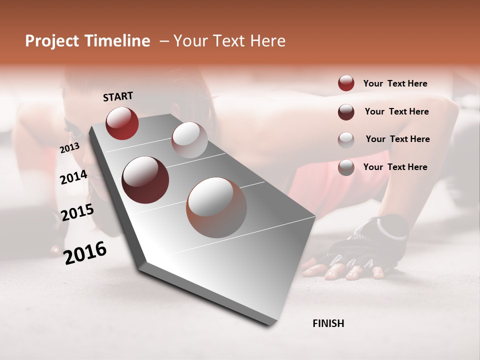 Brunette Sportswear Health PowerPoint Template