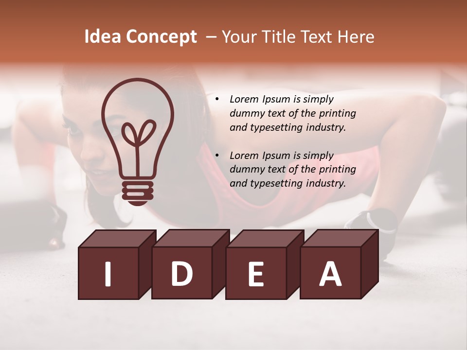 Brunette Sportswear Health PowerPoint Template