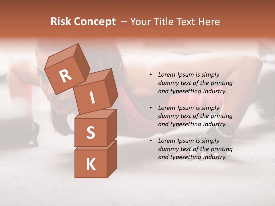 Brunette Sportswear Health PowerPoint Template