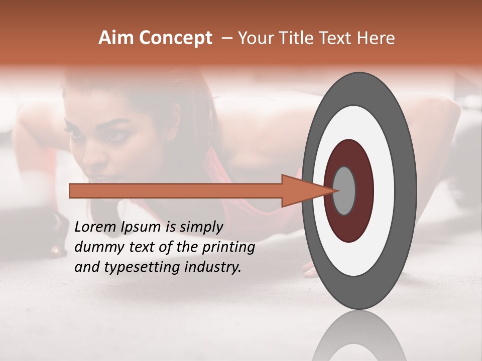 Brunette Sportswear Health PowerPoint Template