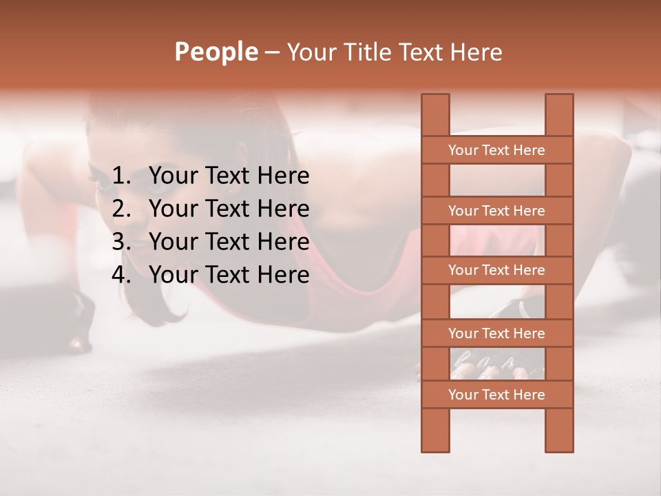 Brunette Sportswear Health PowerPoint Template